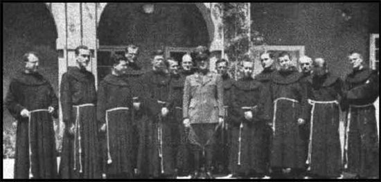 Nazi puppet Ante Pavelic with Catholic Franciscian Monks